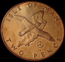Isle of Man 2 Pence 1979 Die