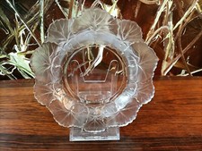Lalique France-Honfleur elegant plate/bowl/candle holder Ø 15 cm