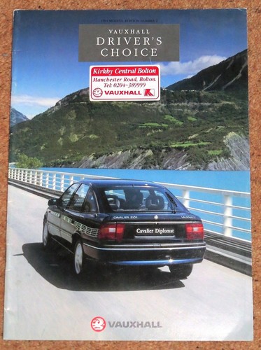 1993 vauxhall brochure inc - 1993,