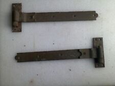A Pair of Gate Hinges, Strap Hinges, Heavy Duty, Reclaimed, c/w Pins
