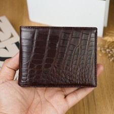 Brown Crocodile Skin Bifold