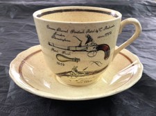 A Lovely Antique Palissy A Royal Worcester Company Cup Saucer Flintlock Pistol