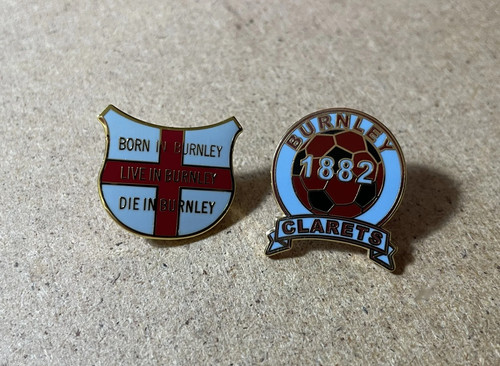 Burnley enamel football badges - burnley,