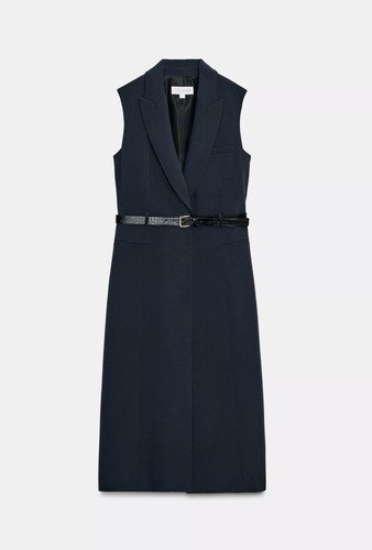 Zara long waistcoat with belt - waistcoat,