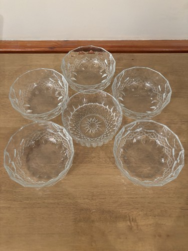 Glass dessert bowls retro - bowls,