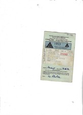 Youth Hostel YHA Members Card