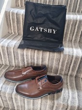 Mens Gatsby Derby Shoes - Brown - Size 8