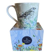 THE LITTLE DOG LAUGHED Song Thrush Boxed Bird Mug Cup Anna Danielle 