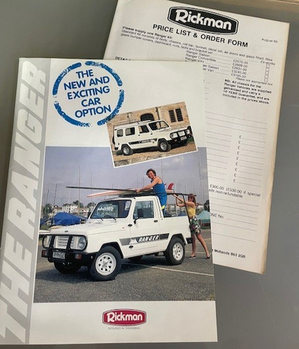Rickman ranger brochure price - ranger,