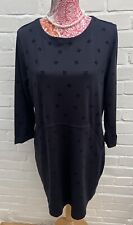 Laura Ashely Tunic  Dress Top Navy Blue  UK 16 Pockets Longline