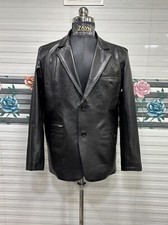 Men black genuine - black, lambskin