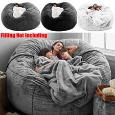 4/5ft Giant Bean Bag Sofa Memory Living Room Chair Microsuede Soft Protect Cover