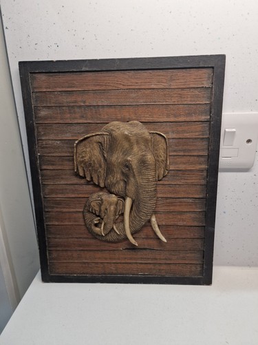 Vintage rustic elephant wall - vintage,