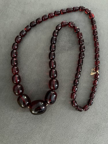 Vintage cherry amber bakelite - cherry,