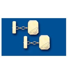 Gold Cufflinks Chained Solid