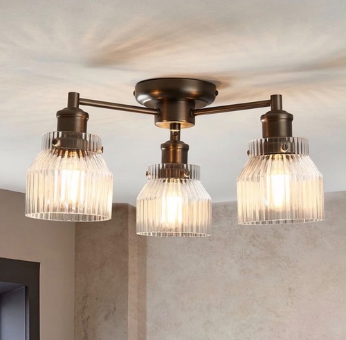 Dunelm tobias art deco light - deco, 3-light