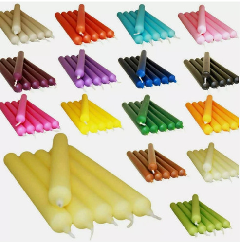 Colourful dinner candles - candles, for