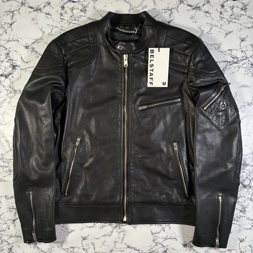 Belstaff mens black leather - belstaff,