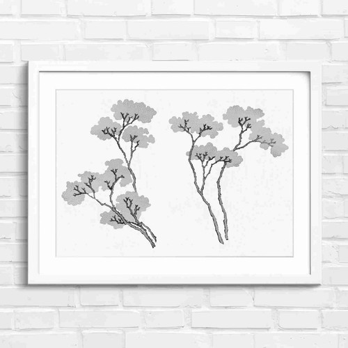 Minimalist peach trees - minimalist,