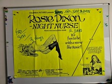 Rosie Dixon Night Nurse / Gymslip Lovers 1978 Original UK Quad Film Movie Poster