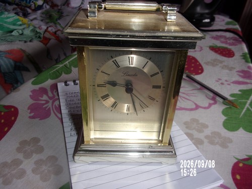 Lincoln quartz carriage clock - lincoln,
