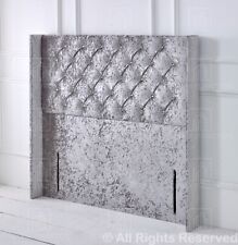 Headboard Chesterfield Winged Crushed Velvet 50" Floor Standing