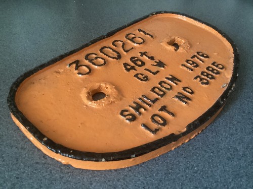 Original railway wagon plate - railway,