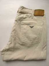 Armani jeans men's comfort fit trousers W38 L26 cream stretch cotton LEVF852