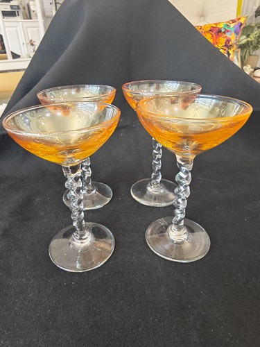 Vintage amber peach lustre - amber,
