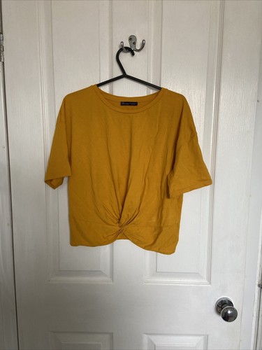 Zara mustard short sleeve top - zara,