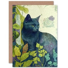 Russian blue cat bright modern - russian,