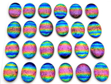 RAINBOW OVAL Lot 24 pcs