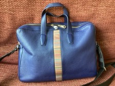Paul Smith - Blue Leather Satchel Bag - New / Unused 100% Genuine.