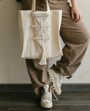 Handmade Macrame Tote Bag –