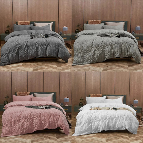 Seersucker duvet cover - duvet, set