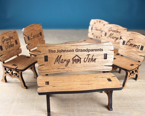 Personalized wooden bench - wooden,