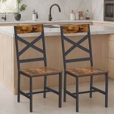 Industrial Dining Chair Set 2