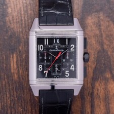 2000s Jaeger-LeCoultre Reverso Squadra Chronograph GMT 35x50.5mm 230.8.45