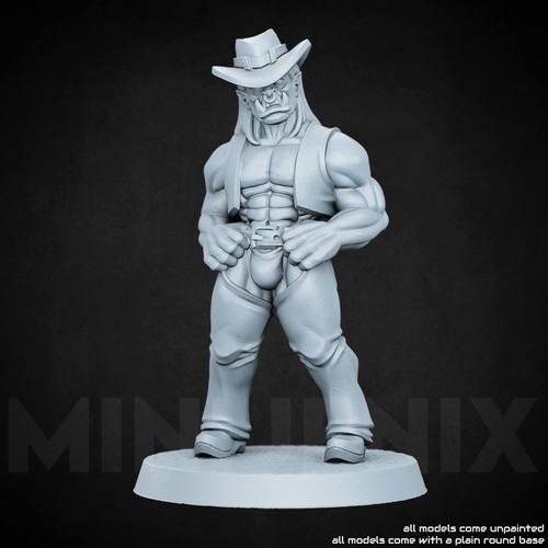 Orc cowboy stripper fantasy - orc,