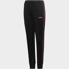 adidas Girls Linear Track Pants Black Size 9-10 YRS (HF9)