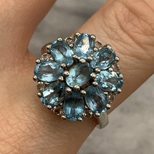 925 Sterling Silver Blue Topaz