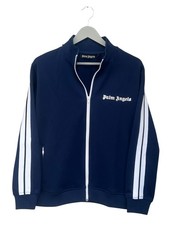 Palm Angels Classic Track Jacket Zip Front Navy High Collar Tracksuit Italy S