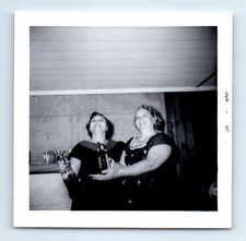 Old Vintage Square Photo PAIR