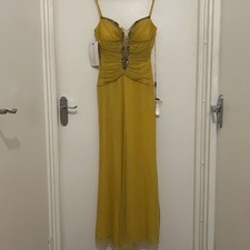 Yellow Shimmer Glitter Diamond Prom Dress Size 4 La Femme Shopdress New York