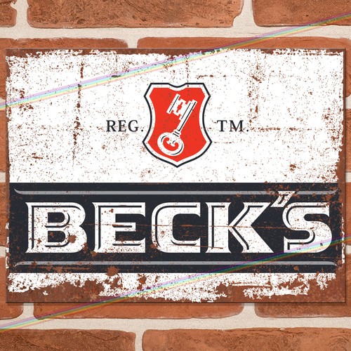 Becks logo metal signs man - signs,