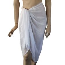 Beach Sarong Crinkle Soft-Feel Frayed Edge Cover-Up Skirt Wrap