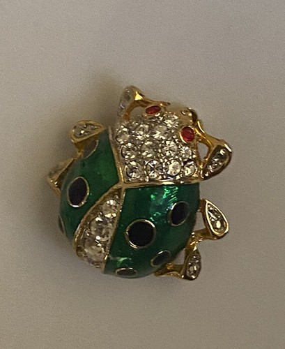 Vtg green black enameled - &,