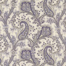 Paisley Print Folk Blue Fabric