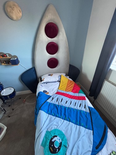 Rocket single bed with - bed, (2ft