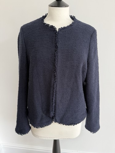 Navy blue boucle tweed - m&s,